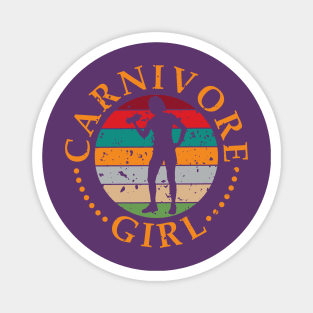 CARNIVORE GIRL MEAT EATER STEAK LOVER CUTE FIT GYM WOMAN Magnet